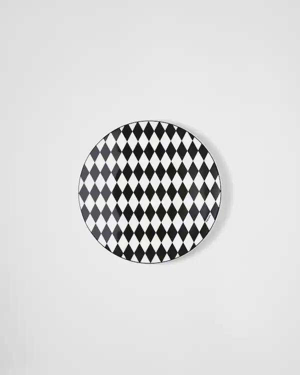 Prato de servir de porcelana - Xadrez